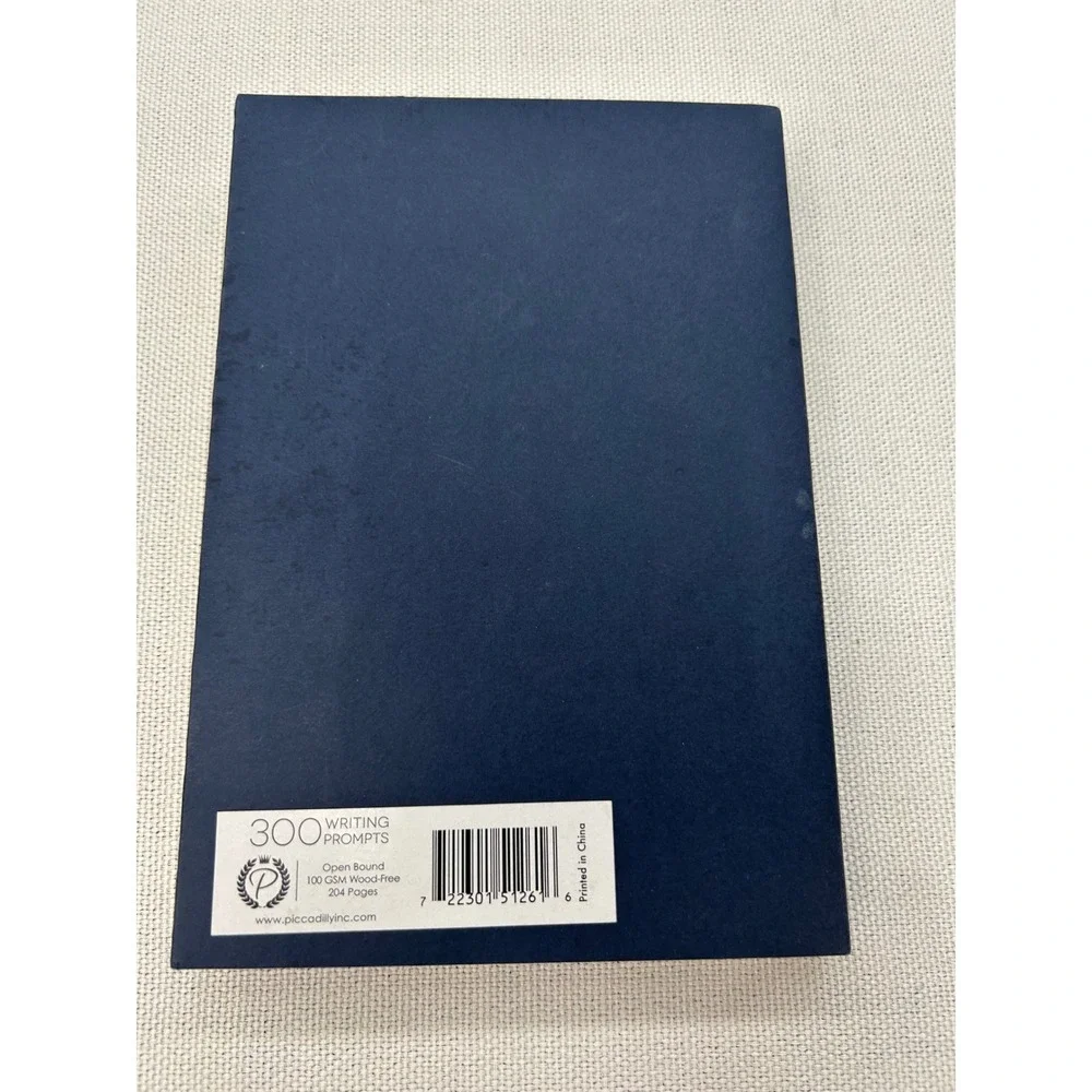 Piccadilly 300 Writing Prompts Guided Journal Navy Blue Paperback‎ Creative
